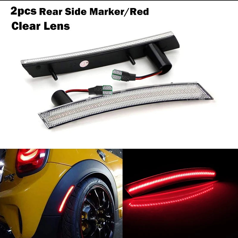 Car Front / Rear LED Side Marker Lights For MINI Cooper R50 R52 R53 2002-2008 Turn Signal Light Parking Light Fender Flare Light