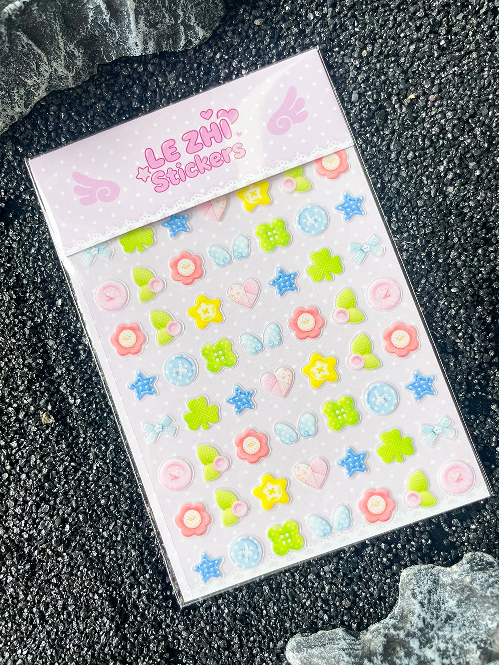 Kawaii Mini Cute Retro Sweet Button Design Nail Art Sticker Ultra-Thin Self-Adhesive Slider Diy Luggage Tags Stickers