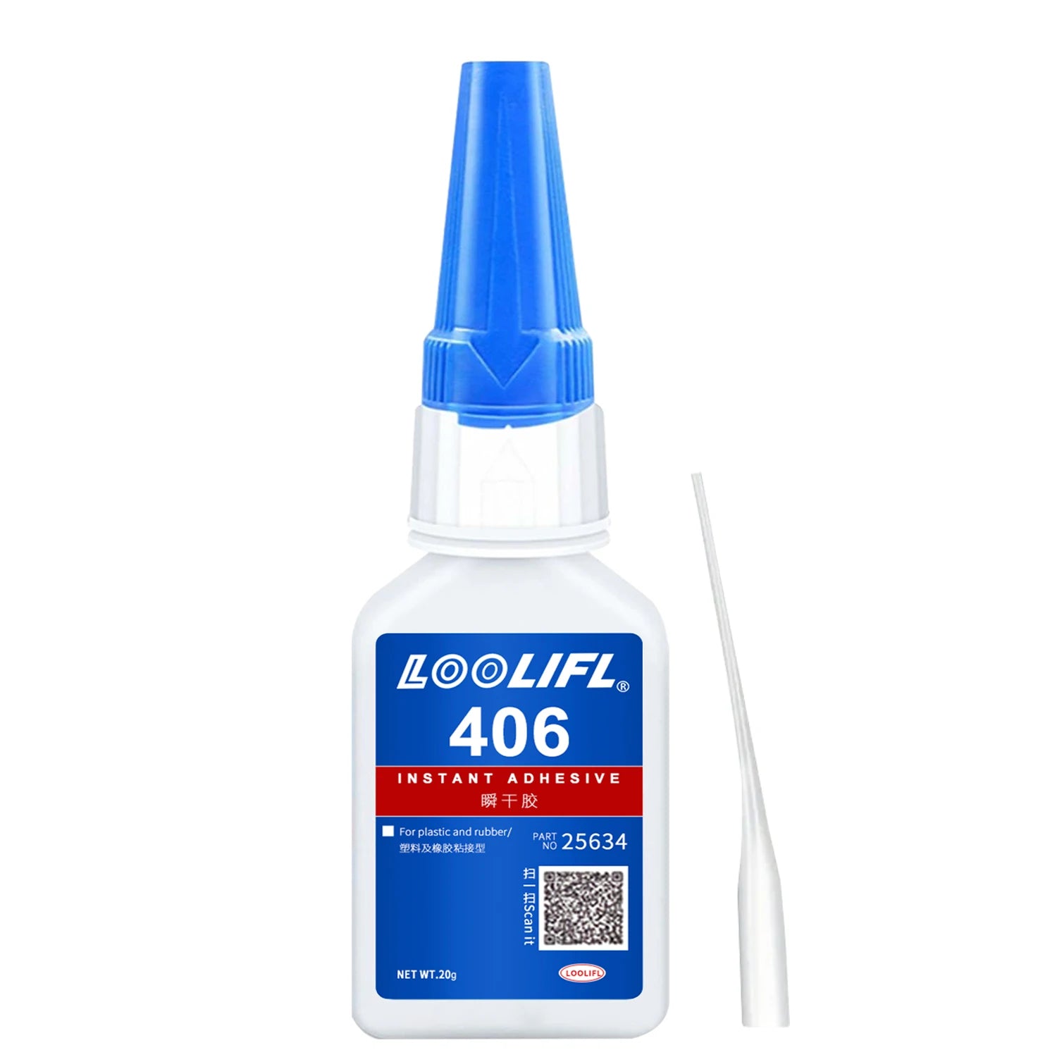 20g 406 High-Quality Cyanoacrylate Super Adhesive for Quick Repair,Suitable for DIY Repair of Wood, Plastic, Models, Metals, Etc