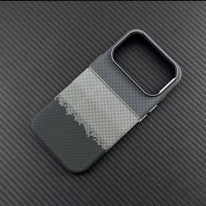 Luxury Ultra Thin Carbon Fiber Magnetic Case for iPhone 17 16 15 Pro Max Magnets Wireless Charging Alloy Lens Shockproof Cover