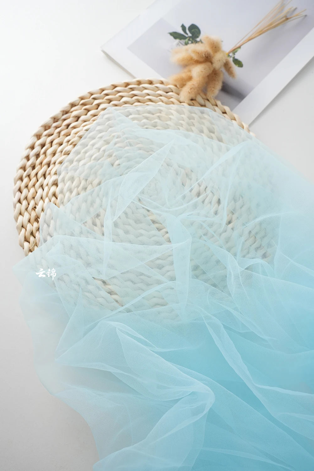 Green Transparent Tulle Fabric By The Meter for Clothing Hanfu Veil Wedding Background Diy Sewing Gauze Cloth Soft Light White