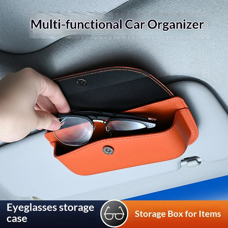 Car-mounted Glasses Holder - Car Sunshade Cover Storage Bag Holder - Car-mounted Glasses Frame Personalized Interior Hanging Box