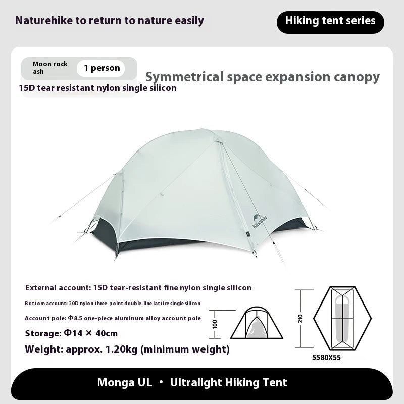 Naturehike Mongar UL Hiking Tent 1 2 Person 15D Nylon Ultralight Waterproof Double Layer Outdoor Backpacking Travel Camping Tent
