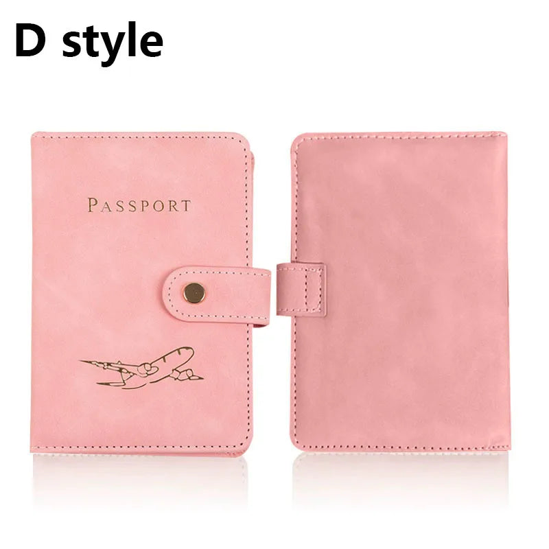 Leather Passport Holder Covers Case for Travel Essentials Credit Card Wallet Passport Book for Women/Men Buckle Passport Cover