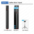 TOKQI TT01 Auto Pop Up Selfie Stick Tripod  Hidden Phone Clip Expandable 52.36" for Mobile Phone with Bluetooth Magnetic Remote
