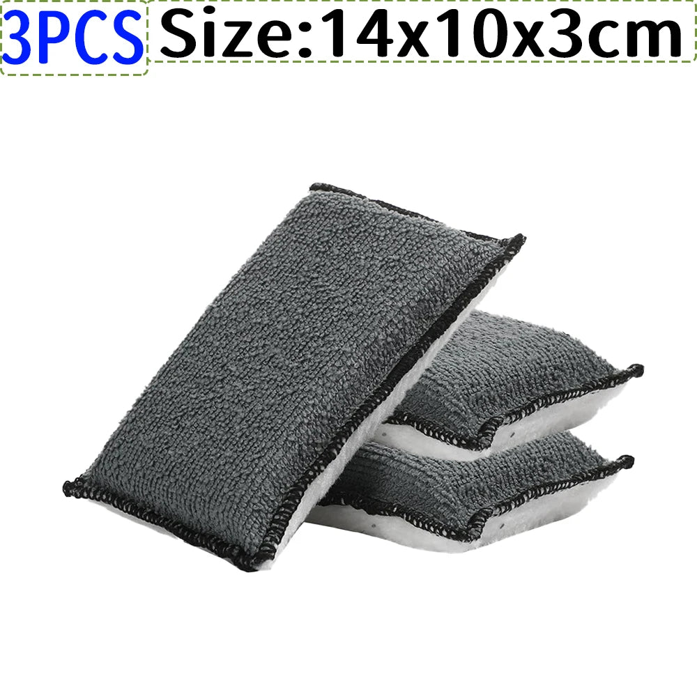 Dual-Sided Microfiber Car Wash Sponge Wipe Leather Gentle Scrubbing Pad Auto Interior Body Stain Removal Cleaning Polishing Tool
