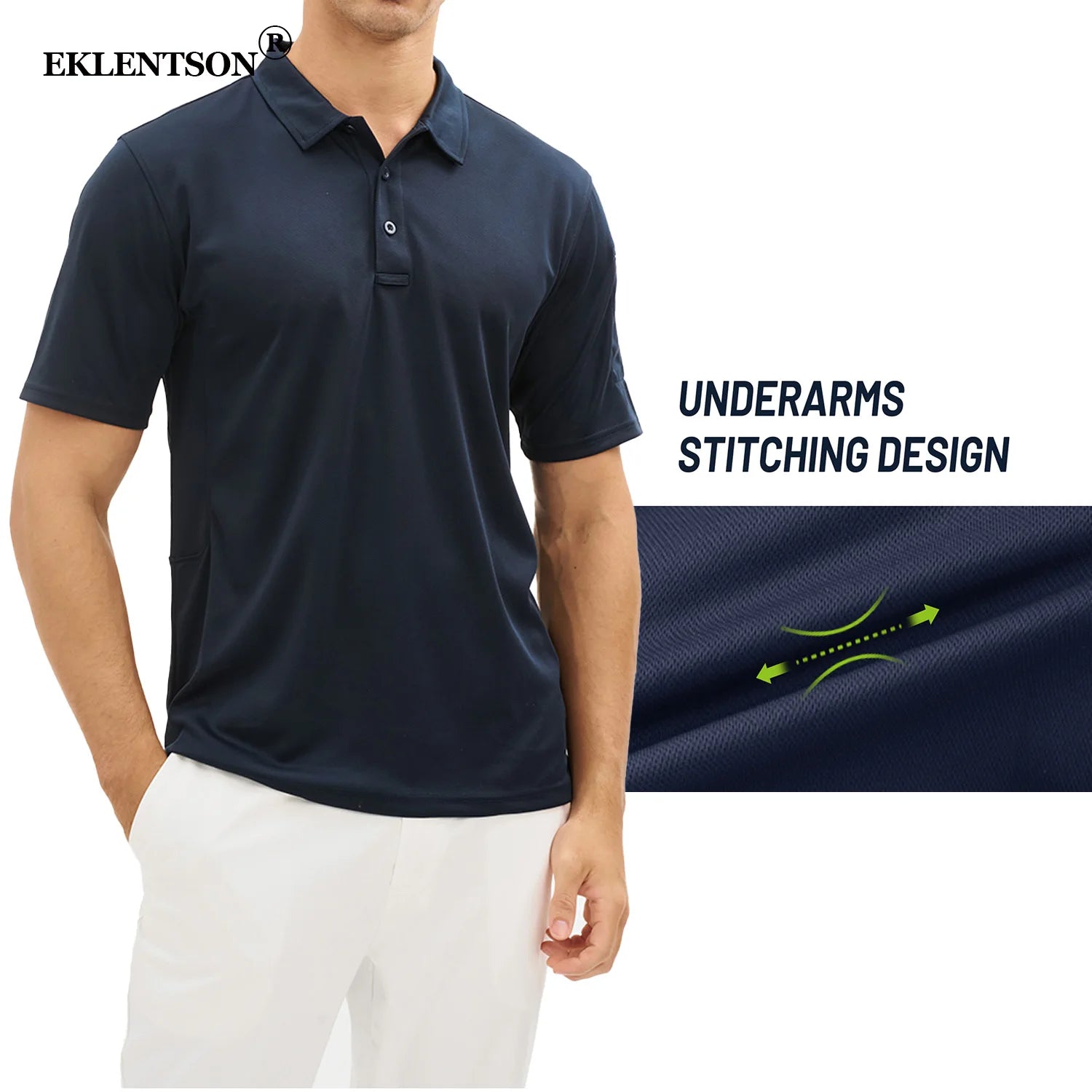 EKLENTSON Mens Work T Shirt Short Sleeve Outdoor Breathable Climbing Hiking Fishing T-Shirt Training Tee Tops