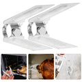 2pcs Rotisserie Spit Stainless Steel Bbq Forks Kitchen Gadget Roasting Tools Chicken Grills Meat Forks Cooking Accessories