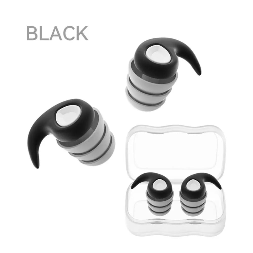 Three Layer Silicone Noise Reduction Earplugs Soft Comfortable Sound Insulation Sleeping Earplugs for Adults Children