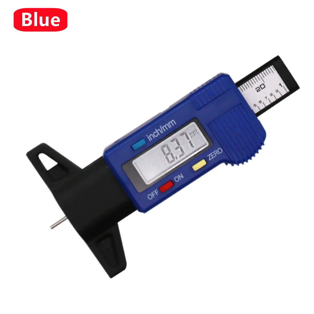 Digital Depth Gauge Caliper Tread Depth Gauge LCD Tire Tread Gauge For Car Tire 0-25mm Measurer Tool Caliper Repair Depth Tools