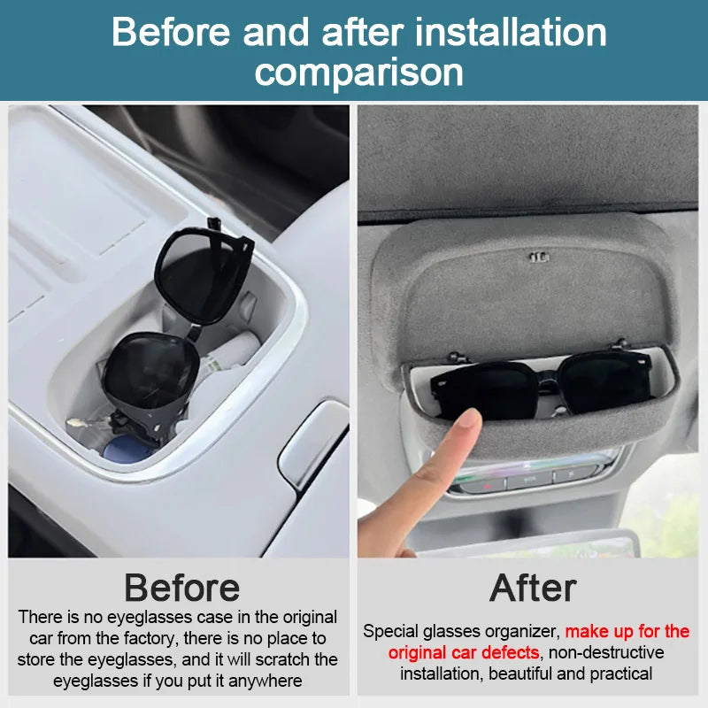 Glasses Spectacles Holder Box Case Car Interior Sunroof Glasses Case Sunglasses Clip For Chery Tiggo 9 For Jaecoo J8 2023-IN