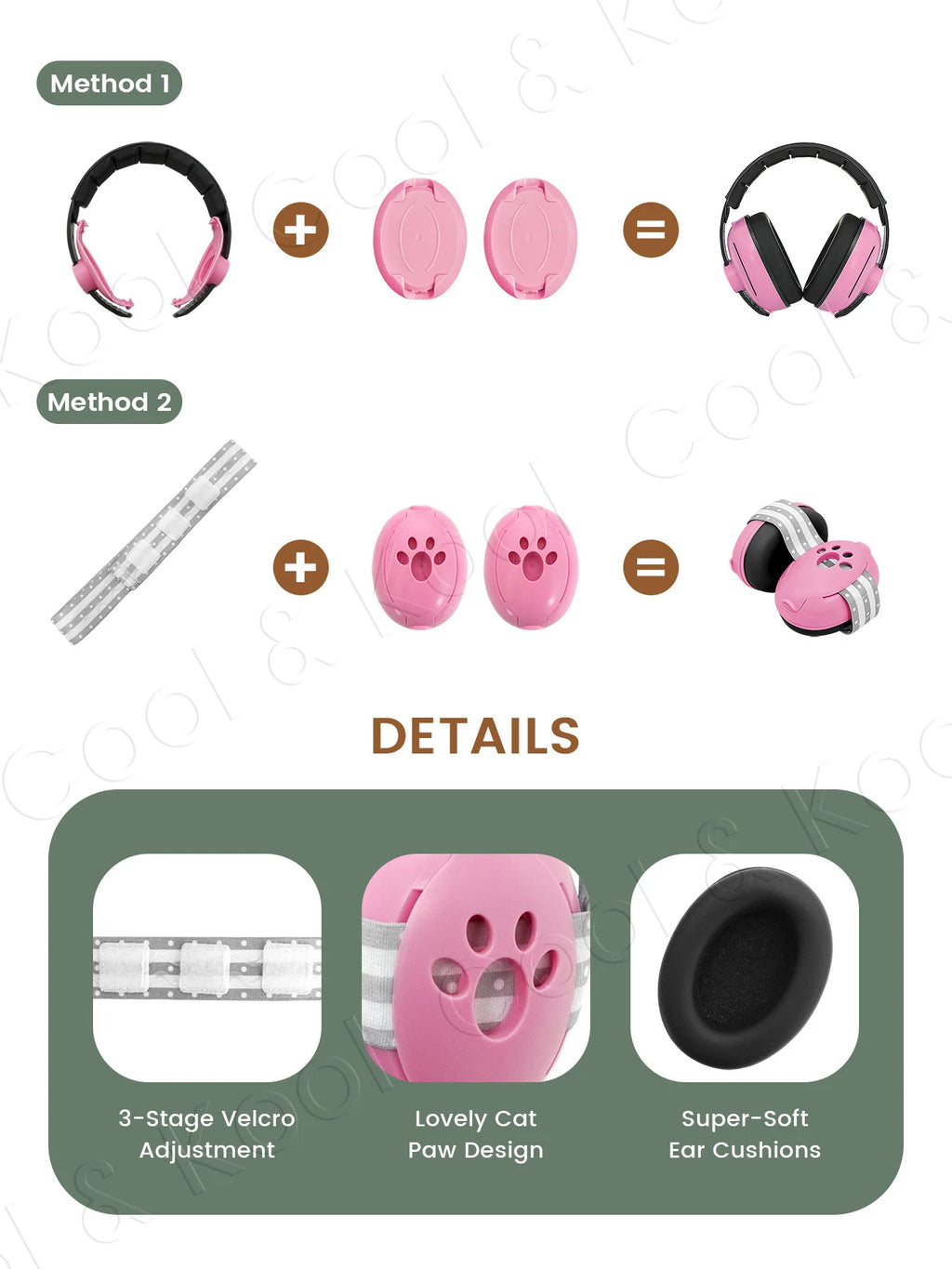 2-in-1 Portable Baby Ear Earmuffs, Travel & Outdoor Noise Cancelling Headphones for On-the-Go Comfort