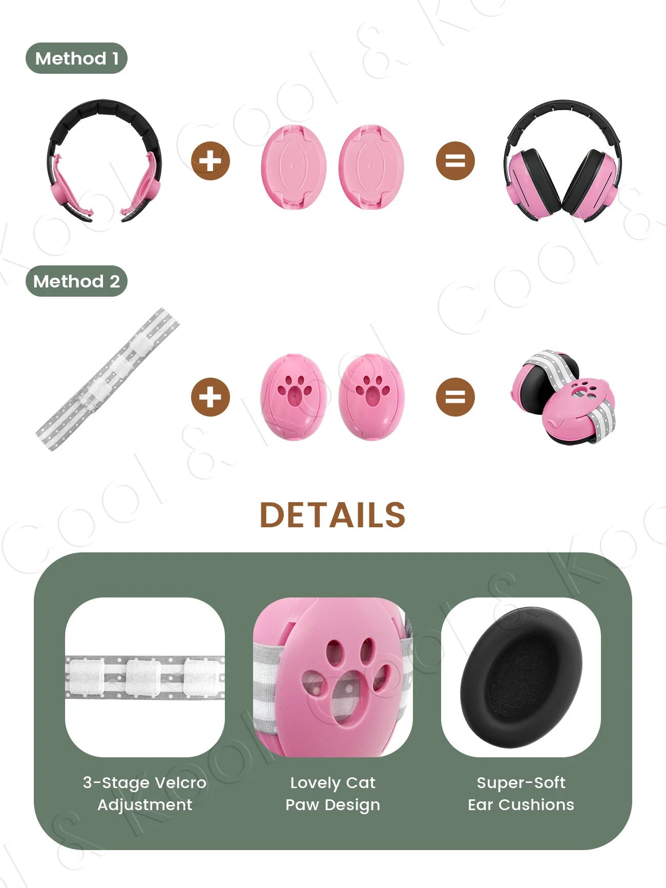 2-in-1 Portable Baby Ear Earmuffs, Travel & Outdoor Noise Cancelling Headphones for On-the-Go Comfort