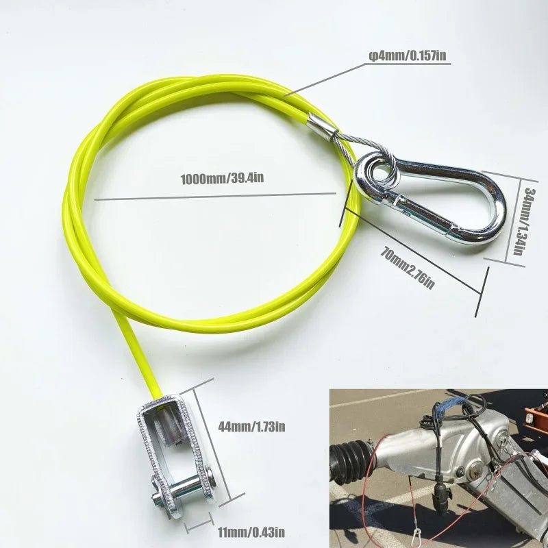 Stainless Steel Trailer Breakaway Rope Trailer Caravan Brake Away Breakaway Safety Cable Braked Hitch Accessories Parts