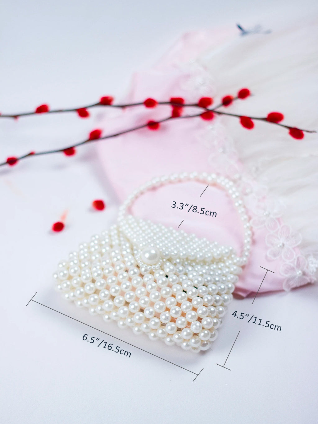 2024 Spring/Summer Hot selling Chinese Style Mini Pearl Imitation Dumpling Bun Women's Homemade Beaded Weaving Handbag