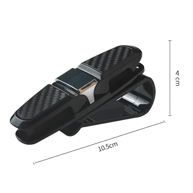 KCIMO 1Pc Car Glasses Case Sun Visor Glasses Holder Sunglasses Clip Eyeglasses Card Holder Auto Interior Accessories