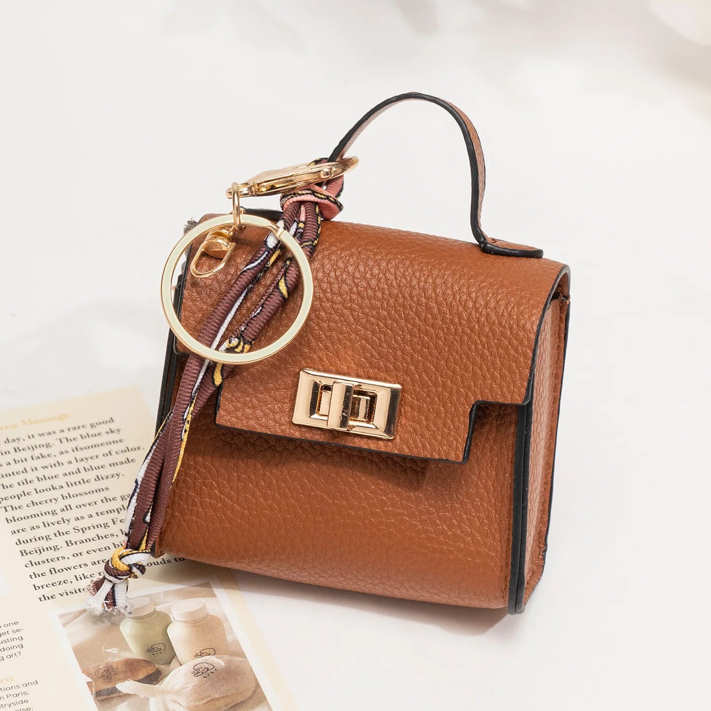 New style Mini House Small Bag Handheld Portable Hand Rope Bluetooth Earphone Bag Zero Wallet Multi functional Small Bag
