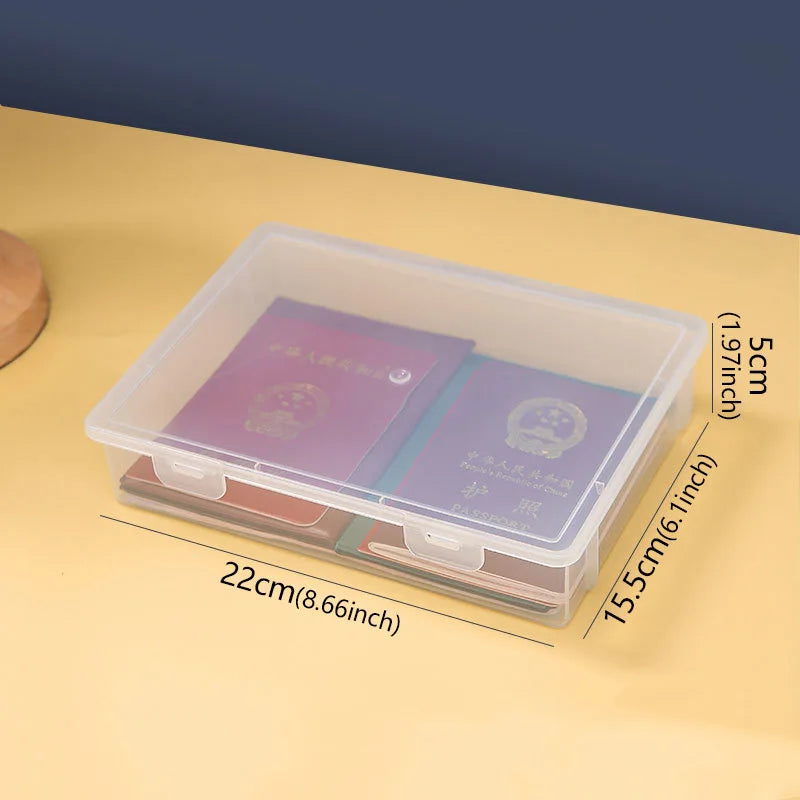 Plastic Box for Data Certificate Stationery Jewelry Portable Capacity Stationery Jewelry Large Capacity File Organizer Supplies