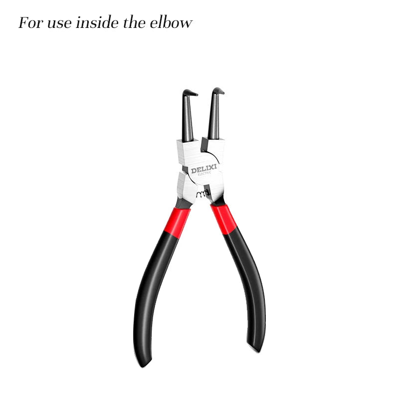 9 inch Snap Ring Pliers Set Heavy Duty Internal/External Circlip Pliers Kit Straight Bent Jaw for Ring Remover Retaining