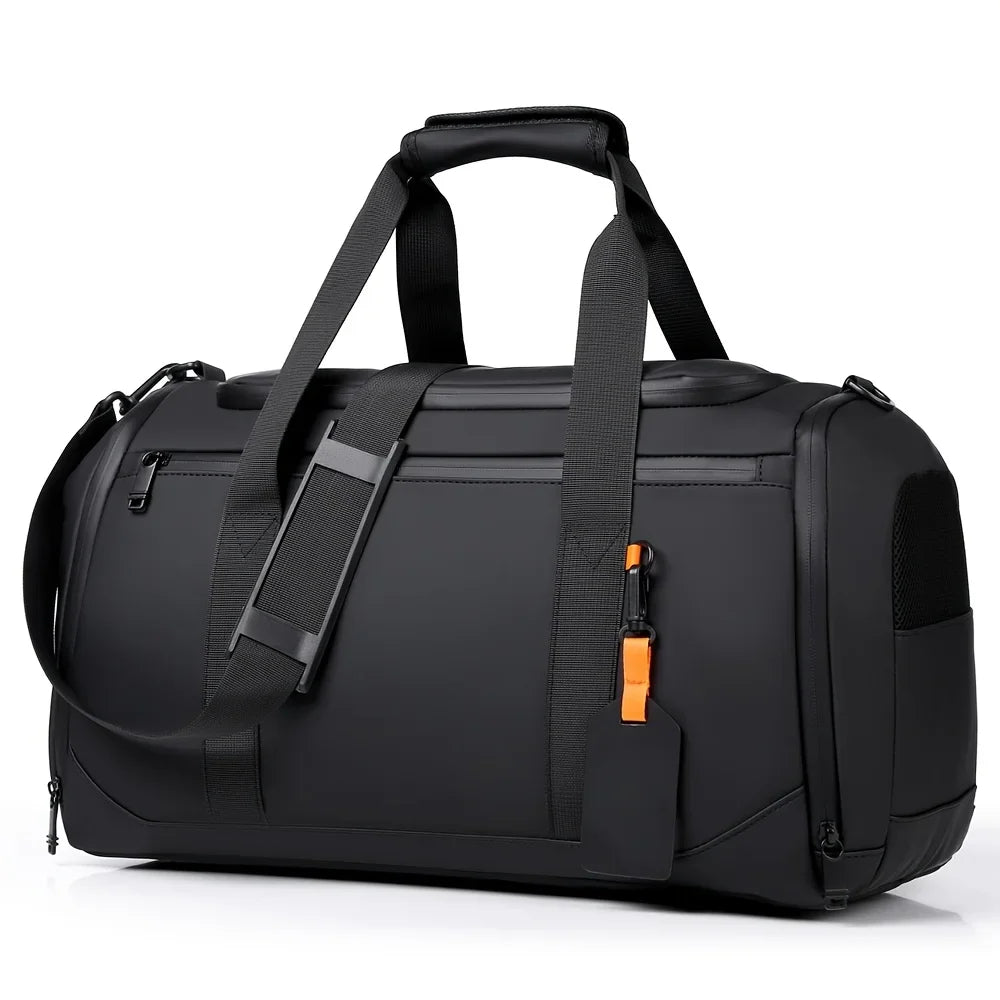 Large Capacity Carry on Travel Bag for Men Spacious Sports Gym Bag with Multiple Compartments Weekend Overnight Duffel Bag
