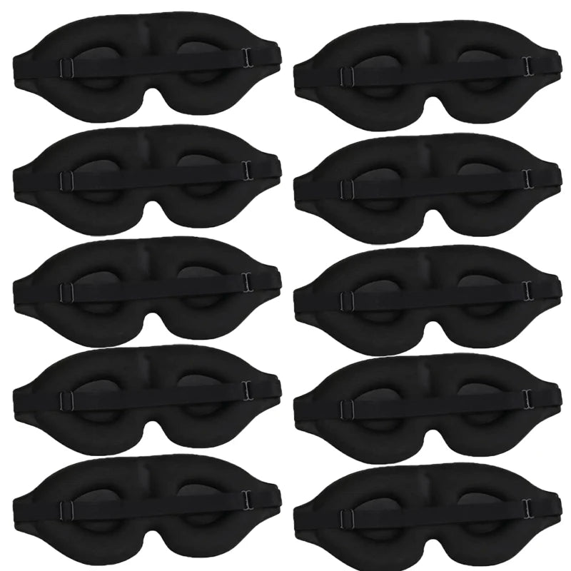 1/2/5/10pcs 3D Fashion Black Full Shading Sleep Mask Relaxing and Zero Pressure Soft Breathable Nap Mask To Relieve Eye Fatigue