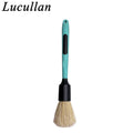 Lucullan 20% Denser Orginal Bristle Interior Cleaning Tools 28CM Red All Rubber Handle Car Detailing Brushes