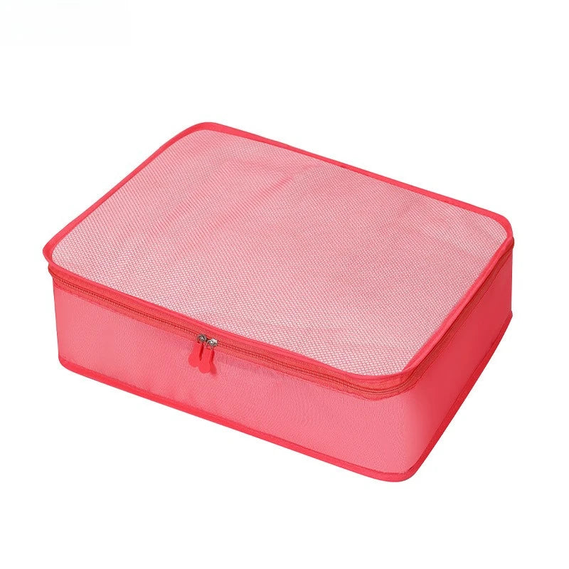 4/6Pcs Foldable Packing Cubes Luggage Packing Organizers for Travel Lightweight,See Through Breathable Mesh Design 40*30*12CM