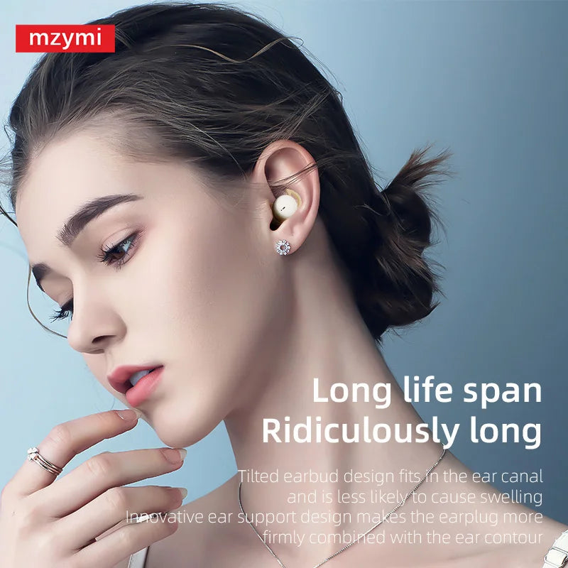 MZYMI Sleep MY002 Earphone Invisible Small Bluetooth Earbuds Mini Wireless Headset Noise Blocking for Side Sleeping Headphones