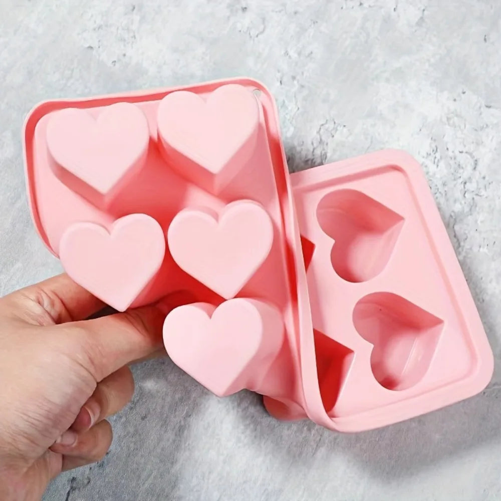 1pcs Heart-shaped Ice Cube Mold Multifunctional for Pudding Candy Whiskey Kitchen Accessaries Party Supplies Valentine's Day