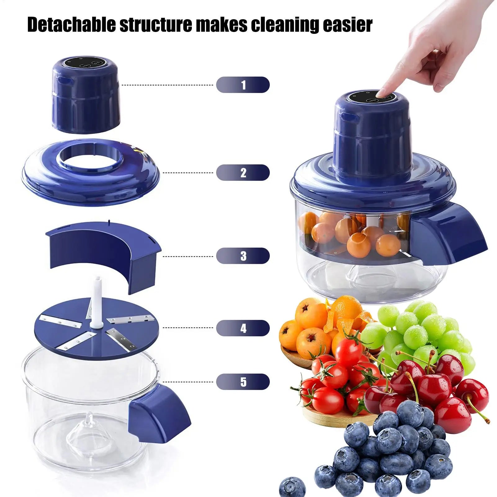 Electric Grape Peeler Machine, Automatic Skin Remover for Tomato Blueberry Garlic, USB Rechargeable Kitchen Gadget