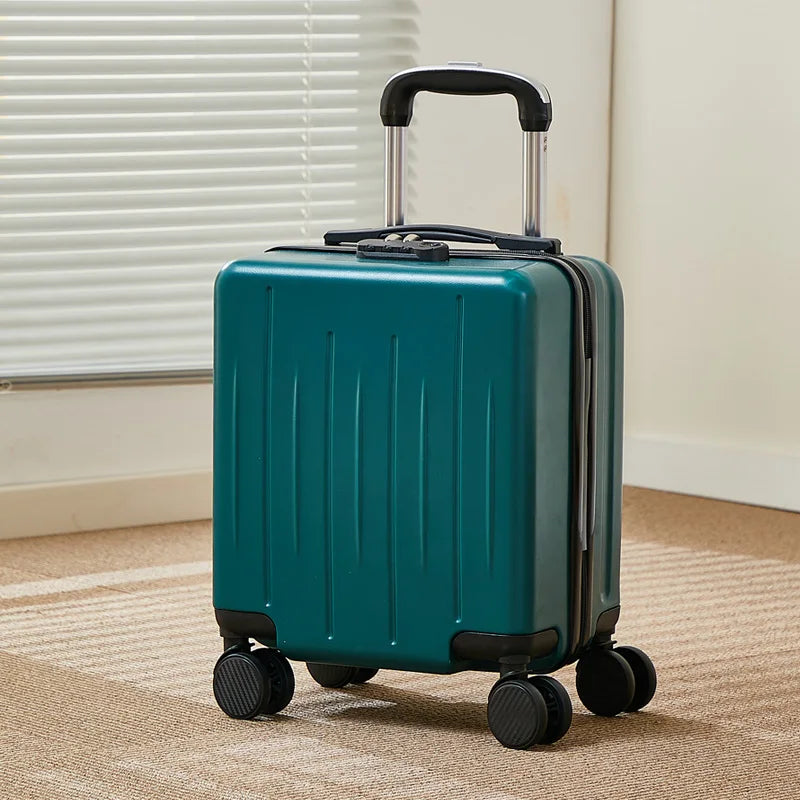 High-quality 14-Inch Unisex PC Trolley Fashionable Travel Suitcases Fashionable ABS Mini Boarding Carry-On Cases Small Hand Lu