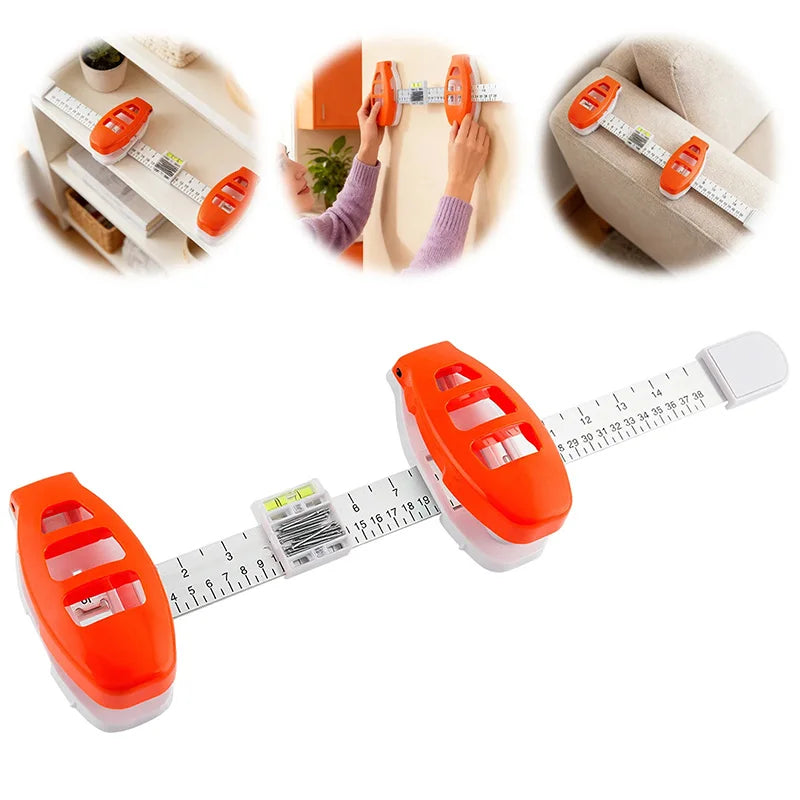 Picture Hanging Level Ruler Multi-function Wall Measuring Tool Spirit Level With Nail Positioner For Photo Frame Hanging & Home
