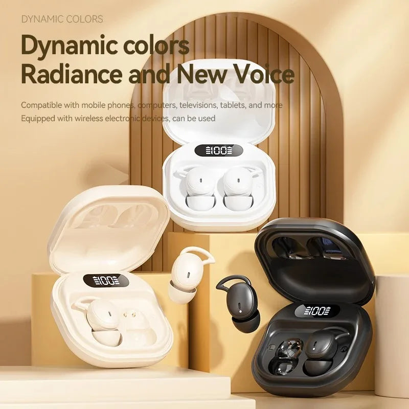 Wireless Bluetooth M72 Sports Game Music Mini Invisible Sleep Built in Microphone Earphones Suitable for Android IOS