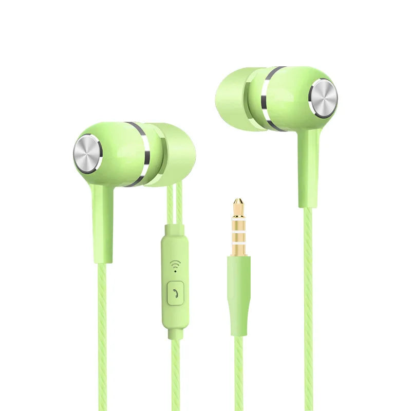 1pc Sport Earphone wholesale Wired Super Bass 3.5mm Crack Colorful Headset Earbud with Microphone Hands Free