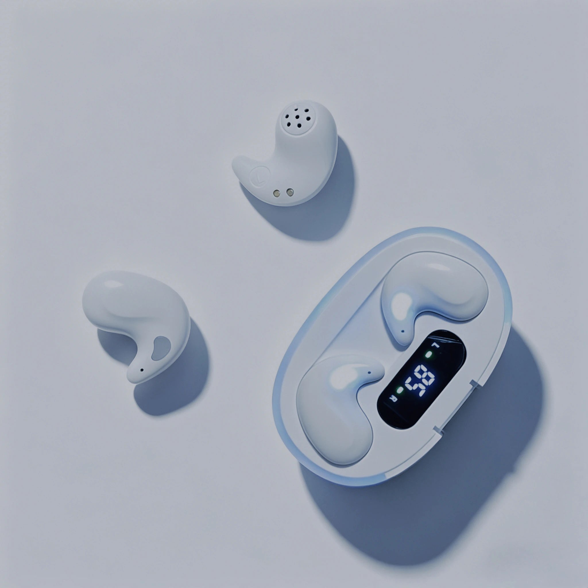 Bluetooth 5.3 Wireless Earbuds for Side Sleepers Mini Design Portable Audio for Small Ears Ultra-Mini Sleep Earphones With Mic