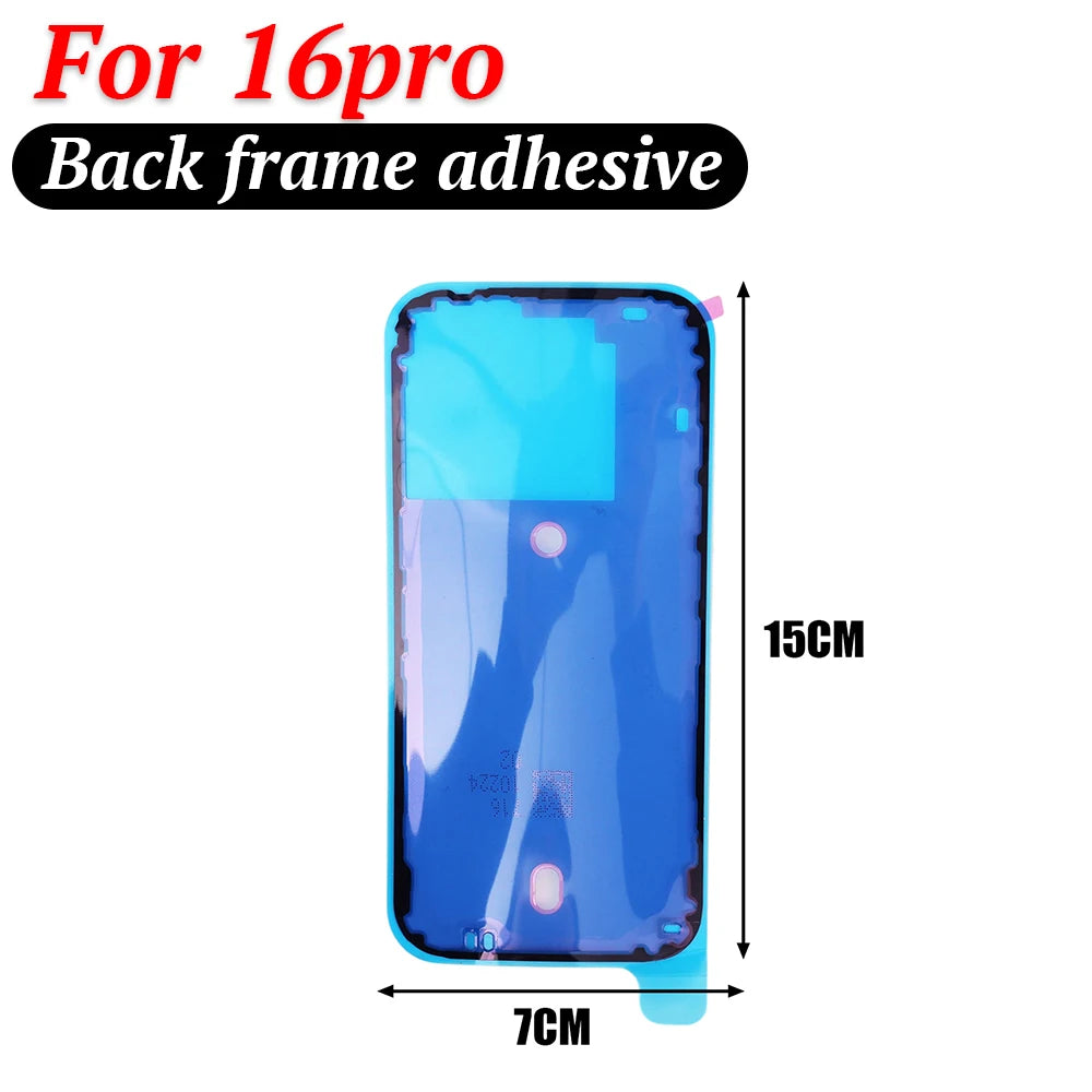 1-10pack Back Cover Adhesive Sticker for IPhone 16 Pro 16pro Max LCD Screen Front Frame Waterproof Seal Tape Glue Repair Parts