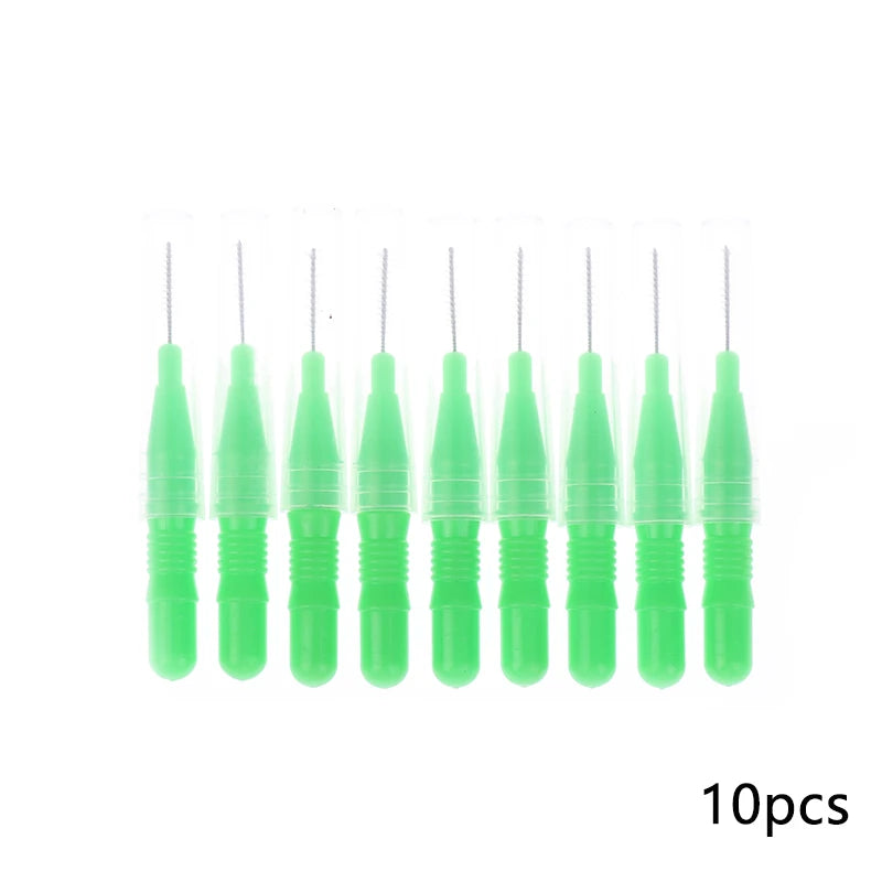 100Pcs Interdental Silicone Brushes Dental Toothpicks Brush Between Teeth With Thread Oral Cleaning Tools