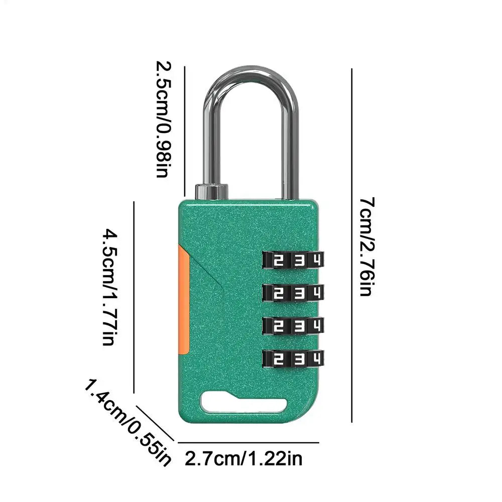4 Digit Heavy Duty Combination Padlock Zinc Alloy Waterproof Security Lock for Luggage Suitcase Locker Gym Backpack Travel