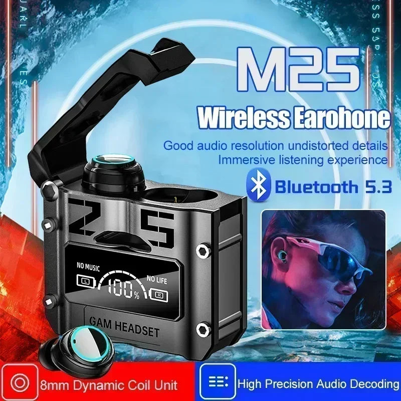 Original Bluetooth 5.3 TWS Wireless Headphones with LED Display Stereo Headset Touch Control Earbuds for smartphones
