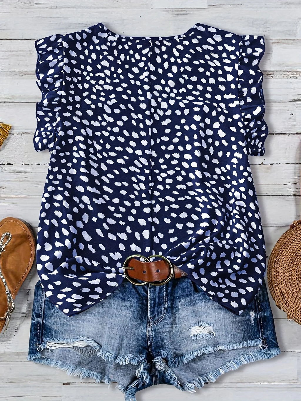 Summer Large Size Ladies Floral Print Loose Round Neck Sleeveless Top for Holiday Outings