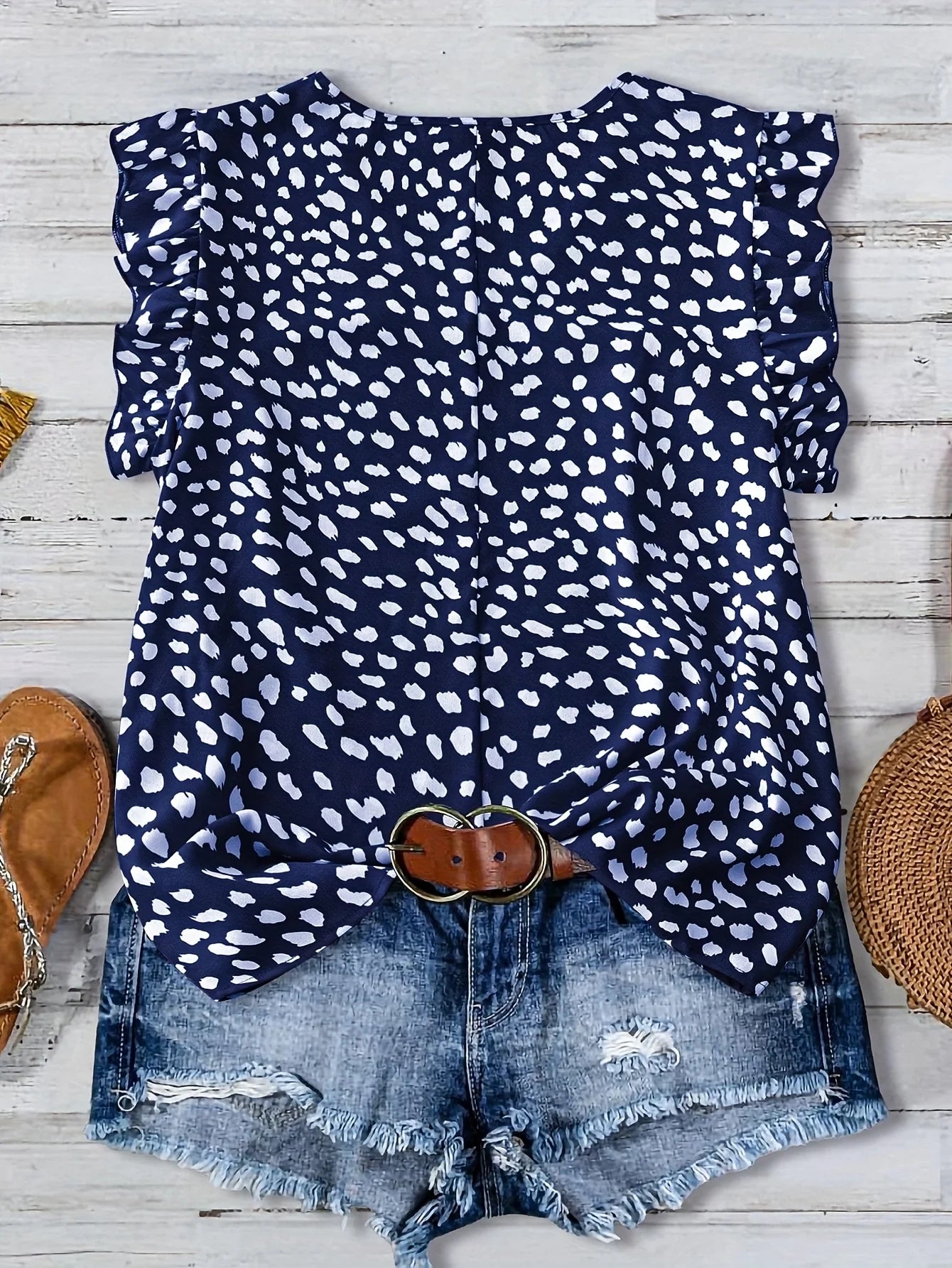 Summer Large Size Ladies Floral Print Loose Round Neck Sleeveless Top for Holiday Outings