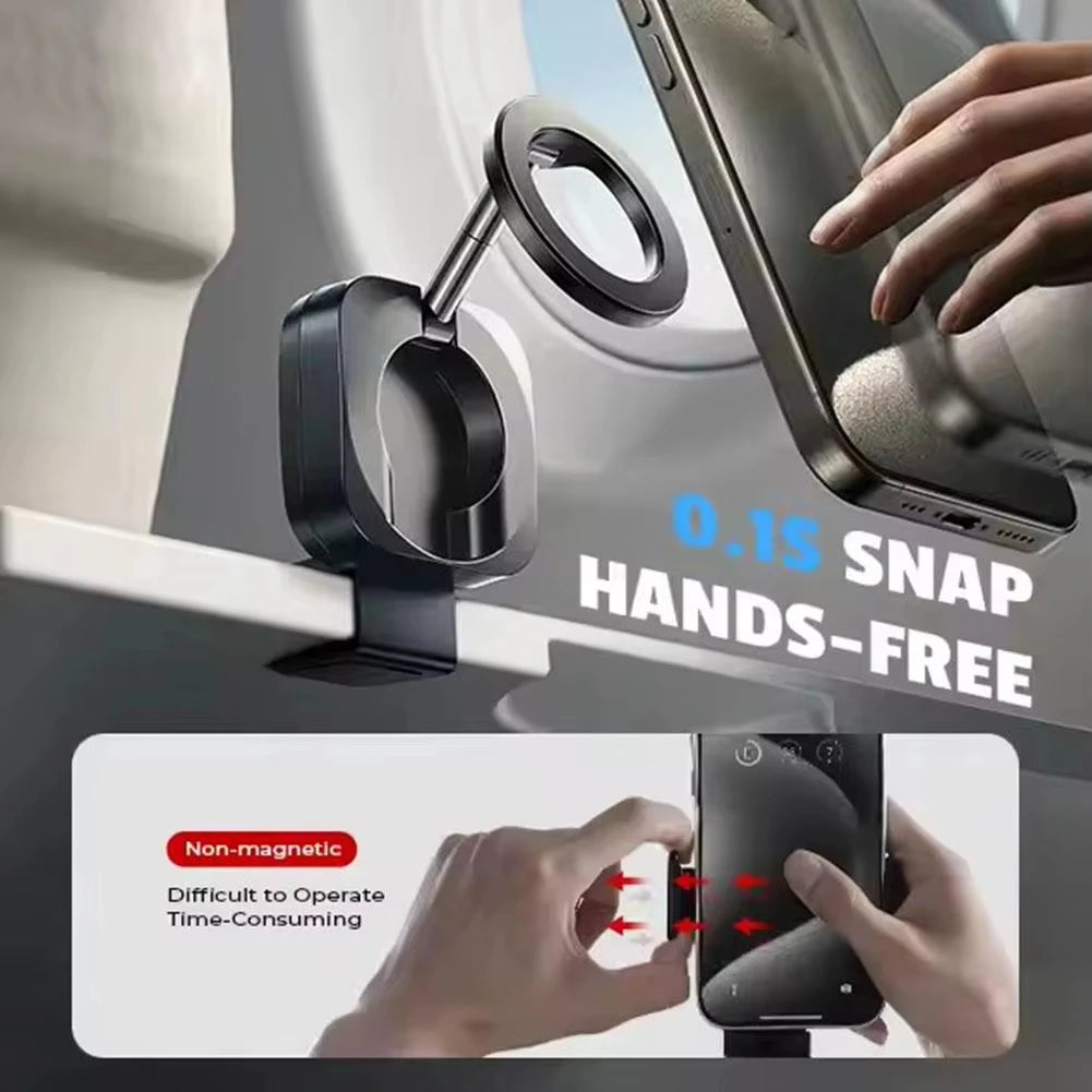 Lenovo Car Airplane Phone Holder Foldable 360° Rotation Dashboard Stand for iPhone 17 16 15 Travel Essentials Flight Compatible