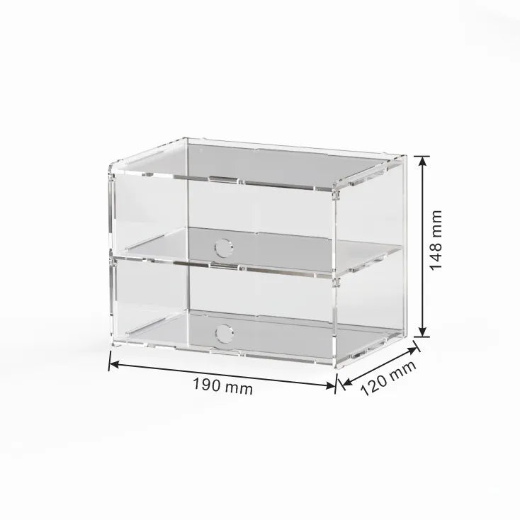 Clear Acrylic Multi-layer Tier Display Case with Door Storage Box for Model Cars Building Blocks Figures Collectibles