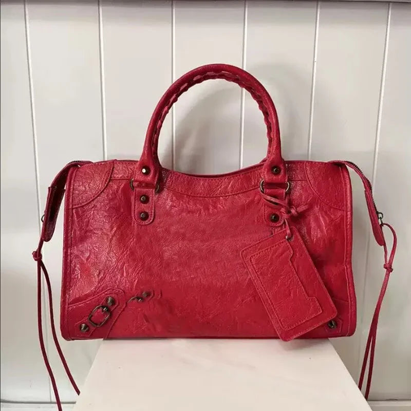 New Handbags European 2026 Tendency Fashion Motorcycle Women Bag Textured Niche Design Stylish Shoulder Crossbody Bag for Women