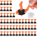 50pcs Tile Levelling System Kit Reusable Tile Equaliser Spacer, Construction of Walls,Floors,Wedge Tool Decoupling Mat for Tiles
