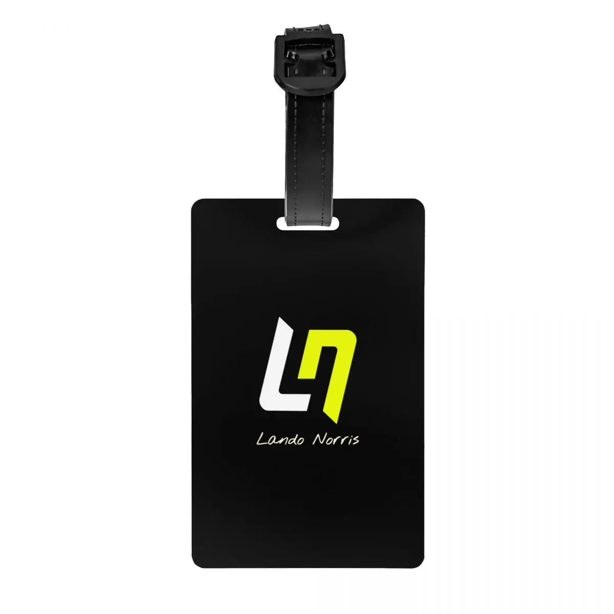 Custom L-Lando Norris Luggage Tag Privacy Protection Motorcycle Racing Baggage Tags Travel Bag Labels Suitcase