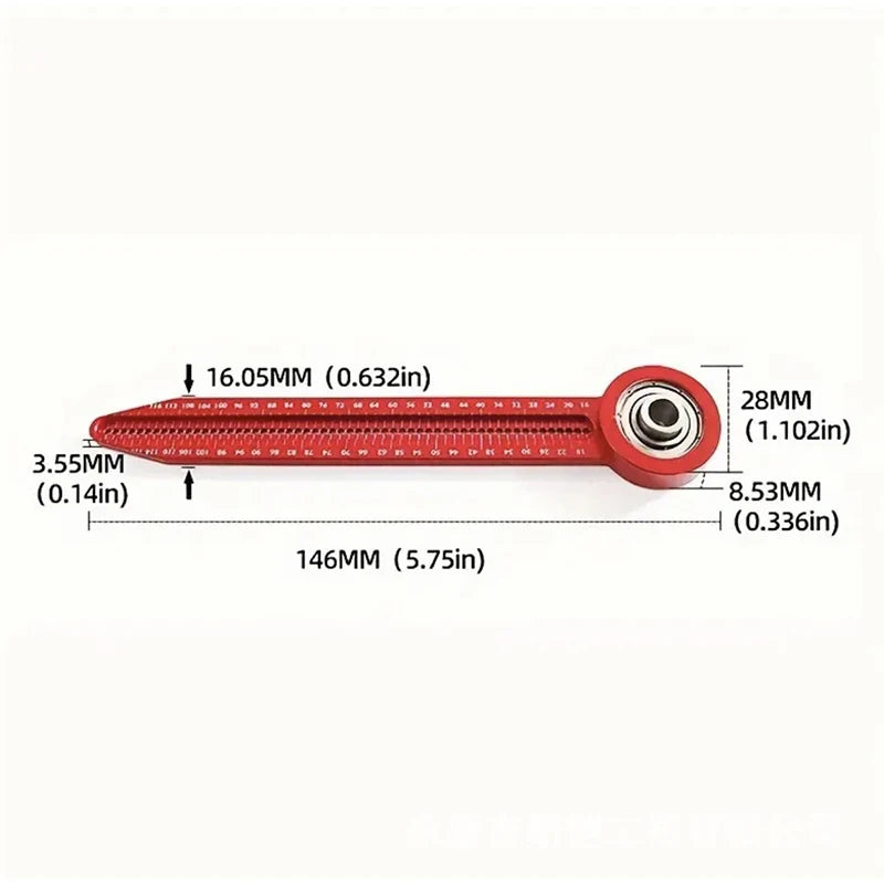 Smooth Bearing Woodworking Compass Adjustable Rotary Ruler Plastic Circle Drafting Tool Layout Gauge for Carpenter Drafting DIY