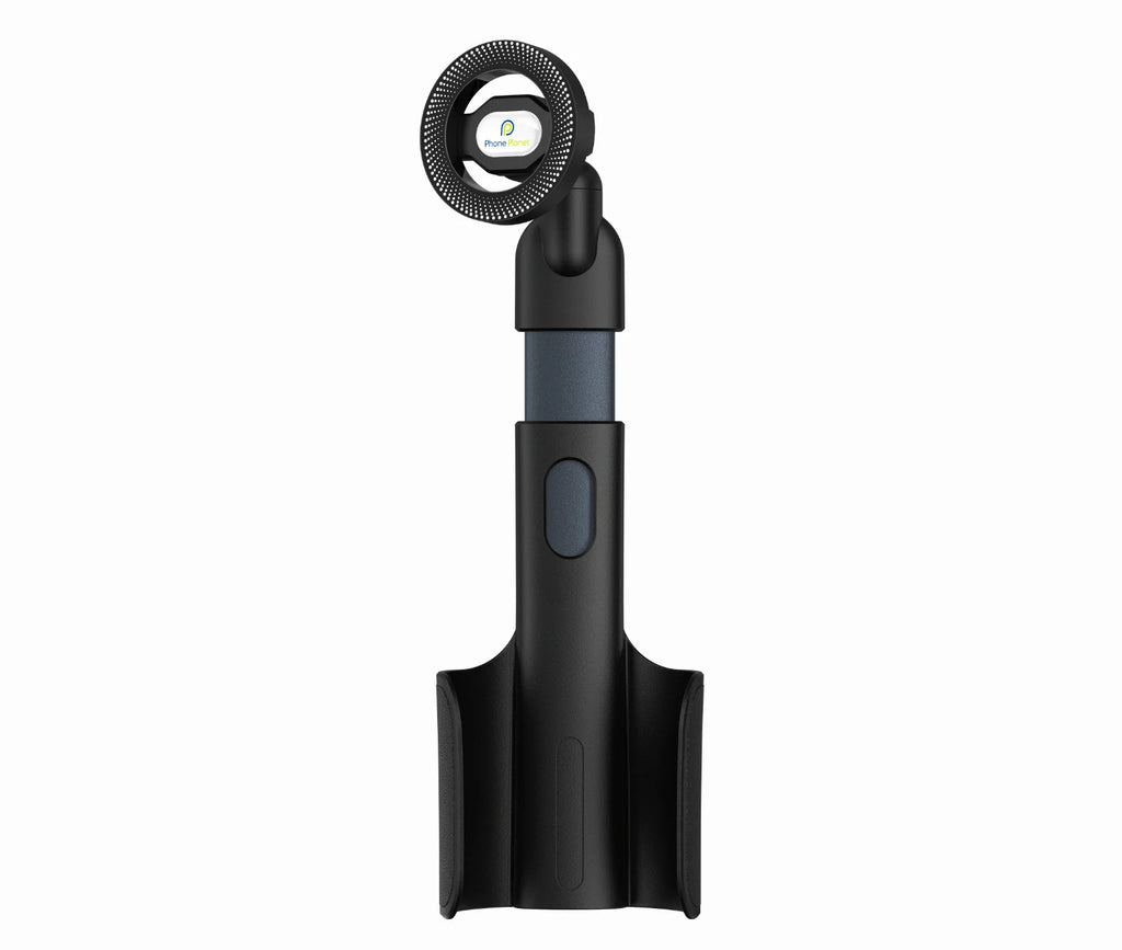 Height-adjustable 2 In 1 Car Cup Mount Holder 360° Rotation Extra-strong Magnetic Car Phone Holder For Iphone17/16 Samsung S26
