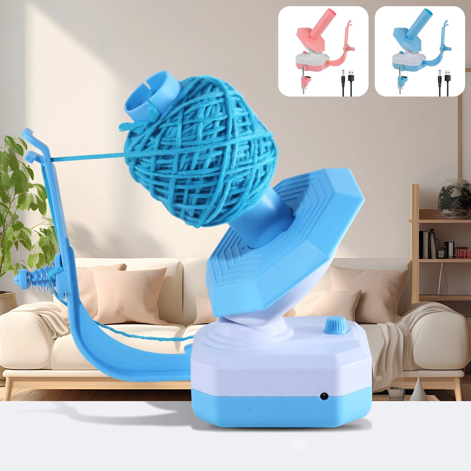 Electric Wool Winder for Crocheting Motor Drive Automatic Yarn Ball Winder Efficient Auto Yarn Cake Winder With Stepless Speed