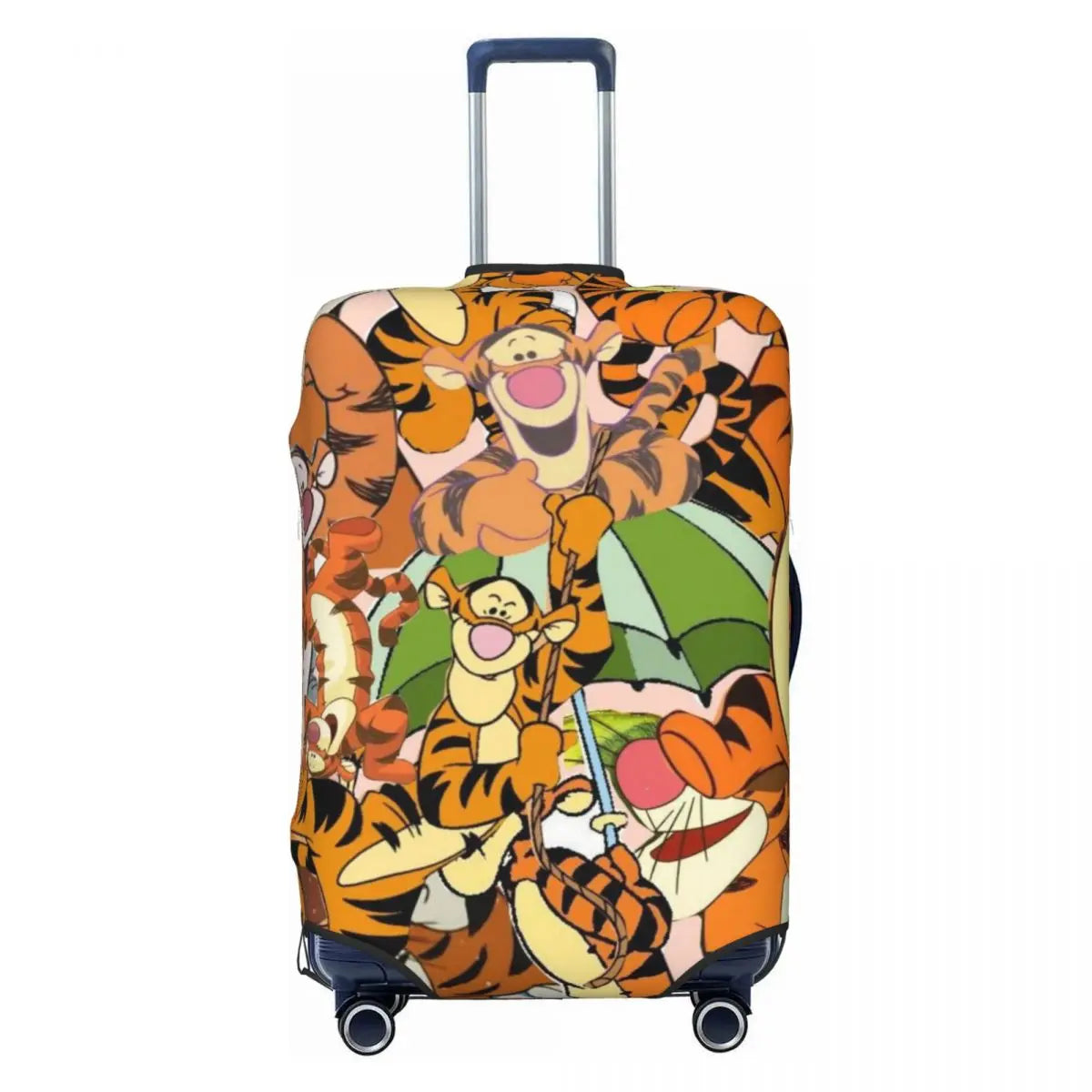 Custom My Friends Cartoon T-Tigger Pooh Luggage Cover Elastic Cartoon Travel Suitcase Protective Covers Suit For 18-32 inch